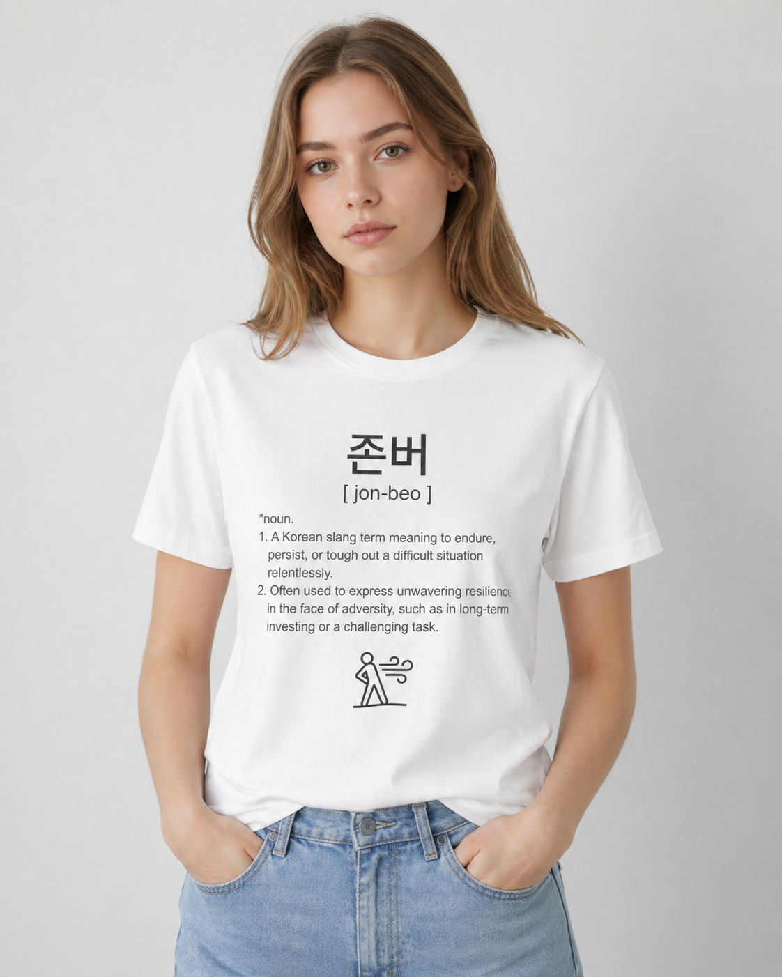 Unisex I Jonbeo Korean Slang T-Shirt | 존버 Tee | HODL Shirt | Korean Streetwear | Minimal Resilience Shirt | K-Culture Graphic Tee