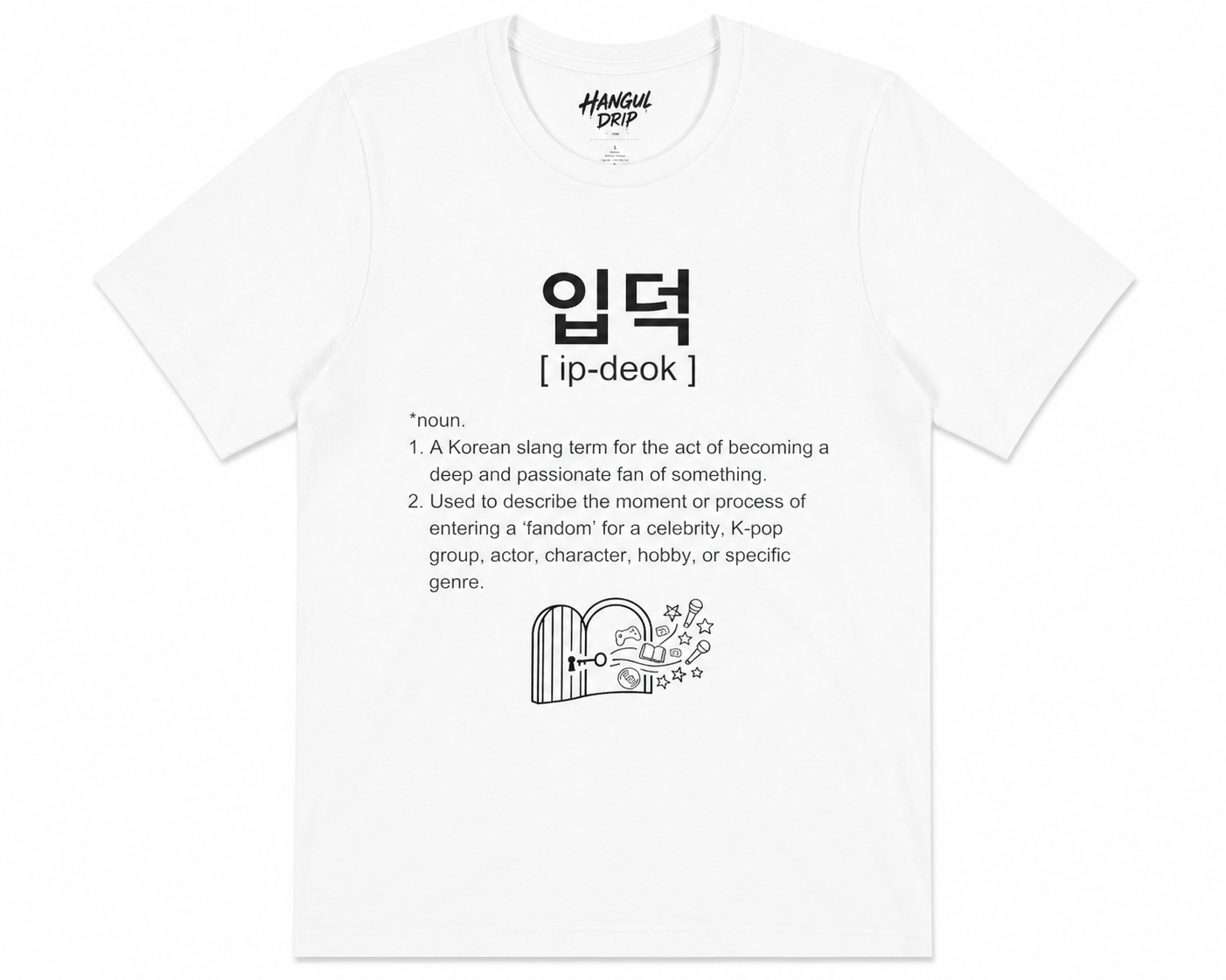 Unisex I 입덕 Tee I Ipdeok Korean Slang T-Shirt | Kpop Fan Shirt | Korean Word Tee | Minimal Aesthetic Shirt | Korean Culture Gift | 입덕 Tee