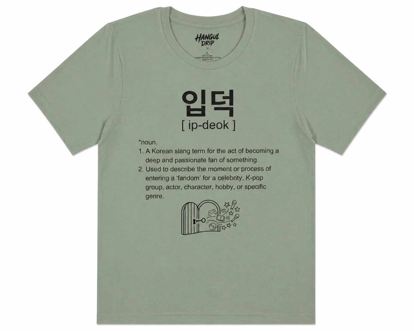 Unisex I 입덕 Tee I Ipdeok Korean Slang T-Shirt | Kpop Fan Shirt | Korean Word Tee | Minimal Aesthetic Shirt | Korean Culture Gift | 입덕 Tee