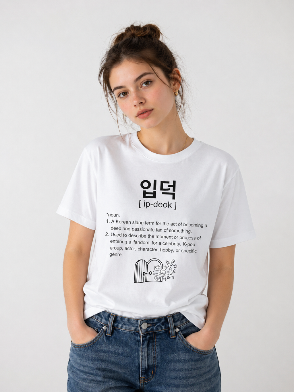 Unisex I 입덕 Tee I Ipdeok Korean Slang T-Shirt | Kpop Fan Shirt | Korean Word Tee | Minimal Aesthetic Shirt | Korean Culture Gift | 입덕 Tee