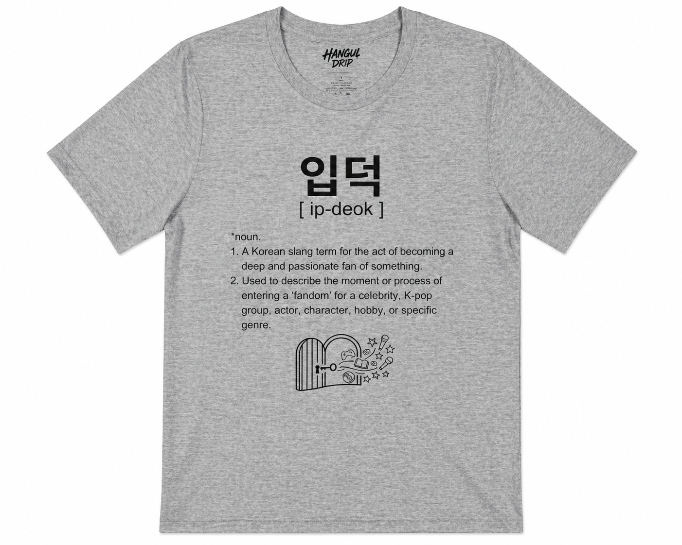 Unisex I 입덕 Tee I Ipdeok Korean Slang T-Shirt | Kpop Fan Shirt | Korean Word Tee | Minimal Aesthetic Shirt | Korean Culture Gift | 입덕 Tee