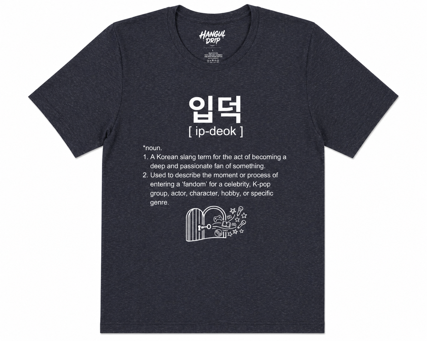 Unisex I 입덕 Tee I Ipdeok Korean Slang T-Shirt | Kpop Fan Shirt | Korean Word Tee | Minimal Aesthetic Shirt | Korean Culture Gift | 입덕 Tee