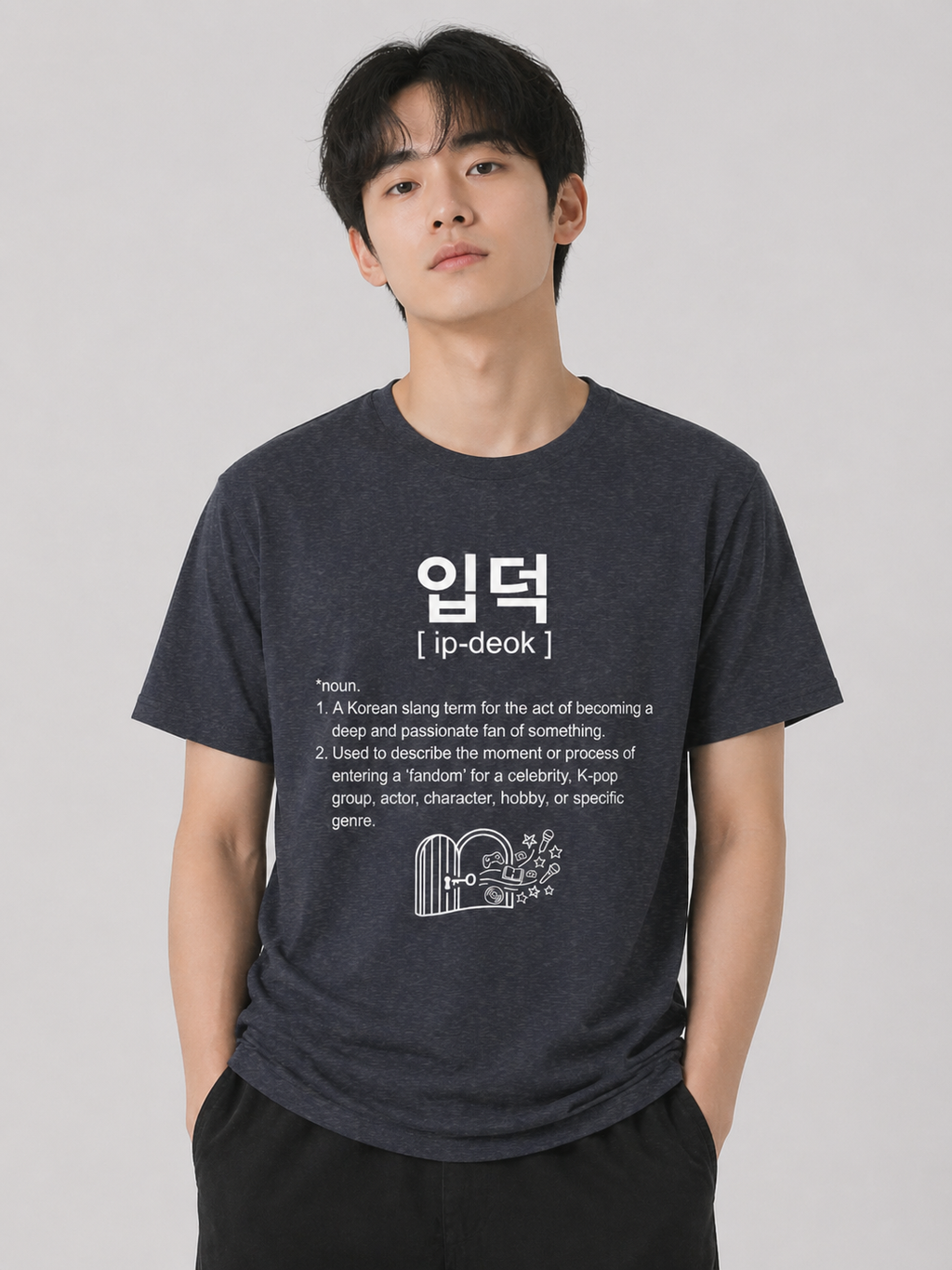 Unisex I 입덕 Tee I Ipdeok Korean Slang T-Shirt | Kpop Fan Shirt | Korean Word Tee | Minimal Aesthetic Shirt | Korean Culture Gift | 입덕 Tee