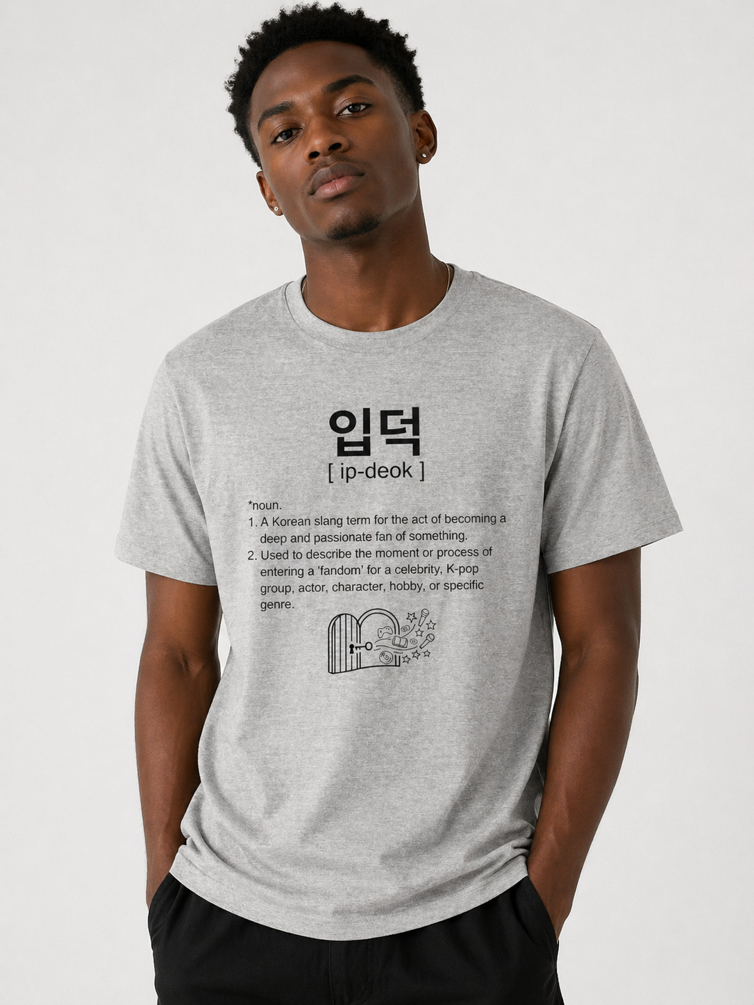 Unisex I 입덕 Tee I Ipdeok Korean Slang T-Shirt | Kpop Fan Shirt | Korean Word Tee | Minimal Aesthetic Shirt | Korean Culture Gift | 입덕 Tee