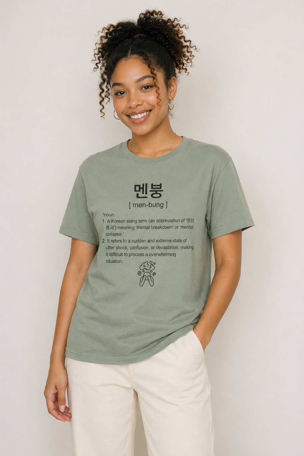 Unisex | 멘붕 Tee | Funny Korean Shirt | Mental Breakdown Shirt | Meme Graphic Tee | K-Culture I K-Pop